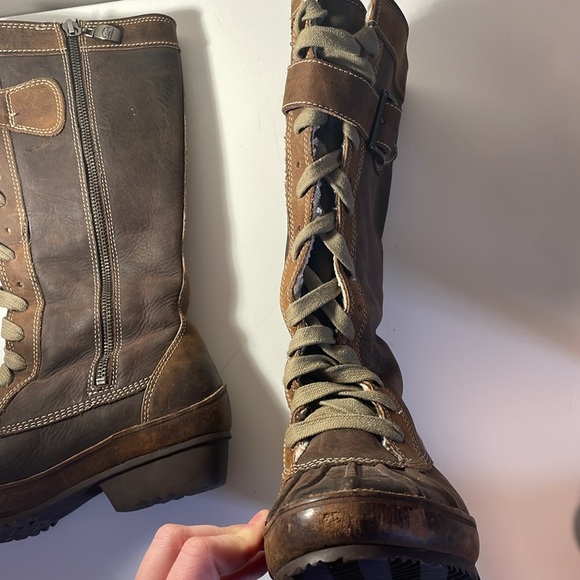 RARE Sorel Womens Sz 8 Sorelia Earhart Waterproof Leather Fleece Lined Boots - Picture 6 of 9